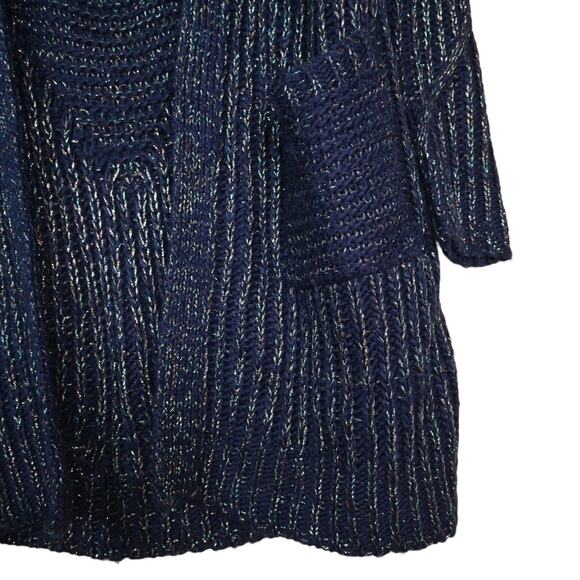 Jessica Simpson Womens XS Moonlight Navy Open Front Cardigan Sweater - Picture 5 of 10
